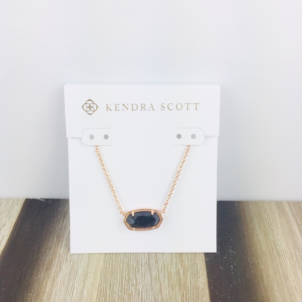 Kendra Scott Elisa granite rose gold necklace